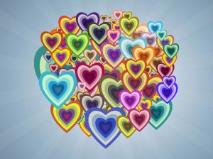 Multicolored Hearts Vector Art & Graphics