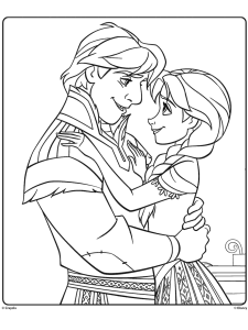 Anna & Kristoff from Disney’s Frozen 1 Free Coloring Pages Crayola