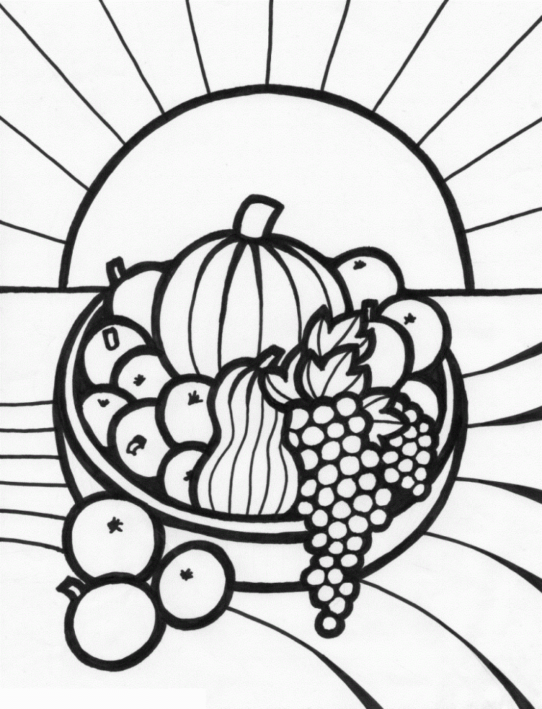 Fruit Coloring Pages Free Printable