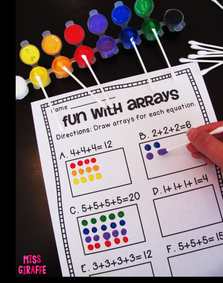 Teaching Multiplication With Arrays Worksheets
