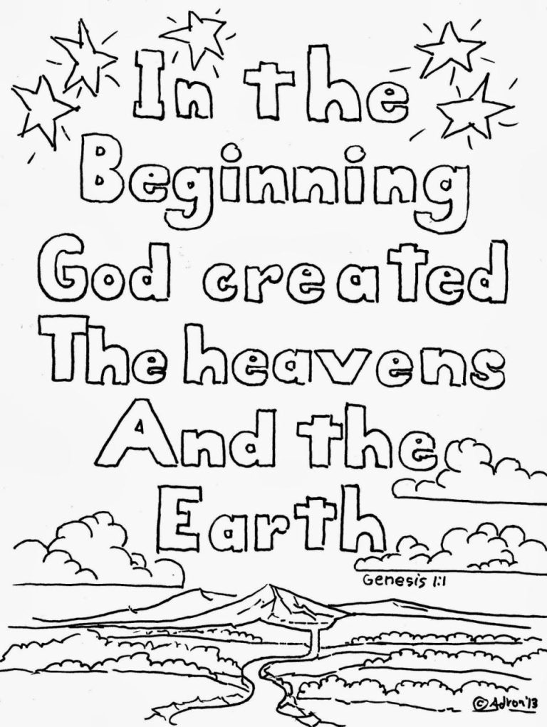 Bible Coloring Pages Creation
