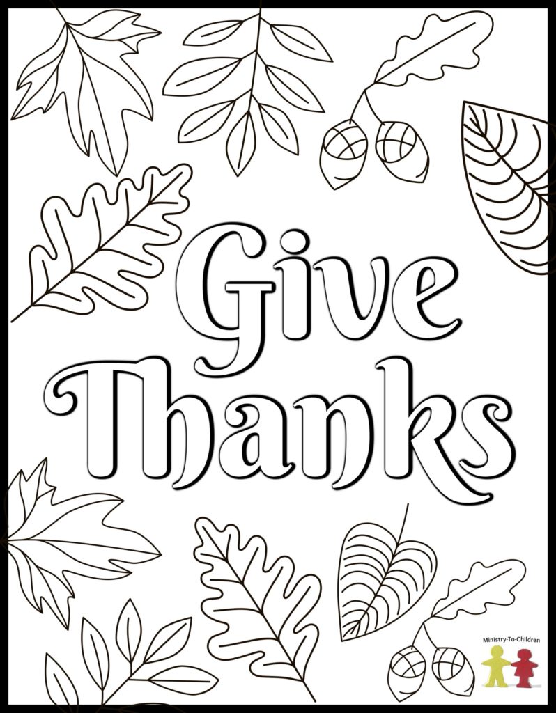 Free Printable Thankful Coloring Pages
