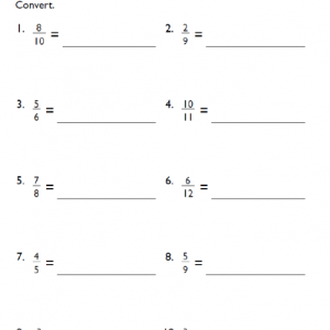 Fractions to Decimals Grade 4 Math Worksheet EduMonitor