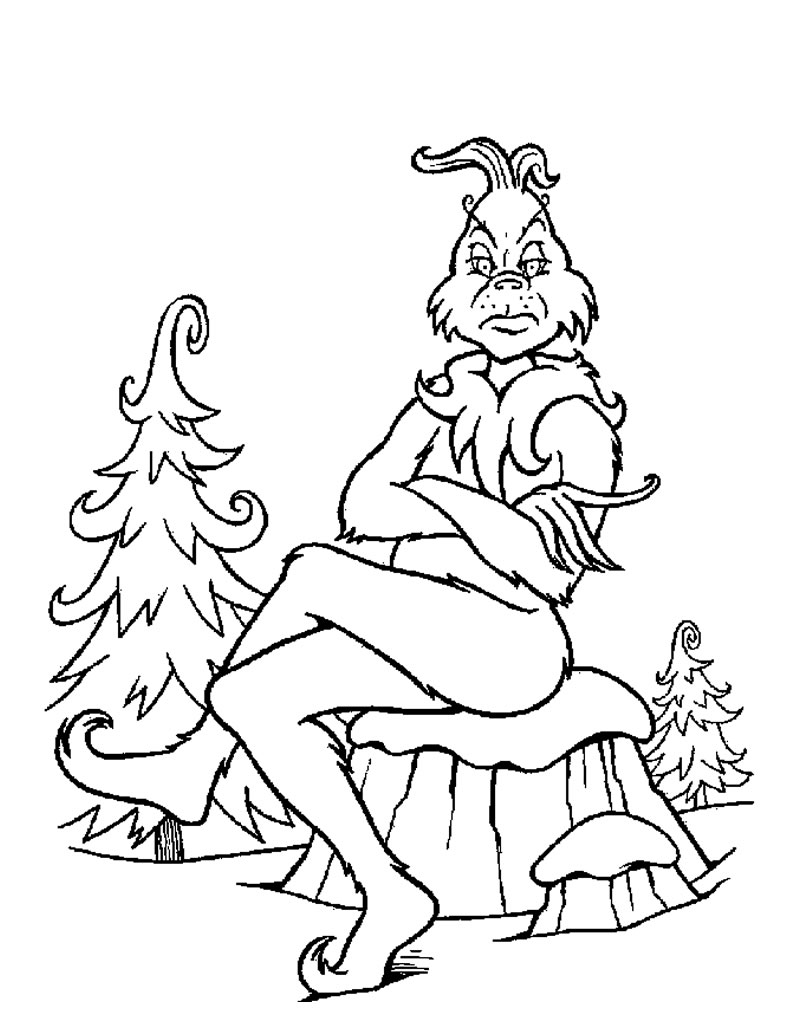 The Grinch Cartoon Coloring Pages