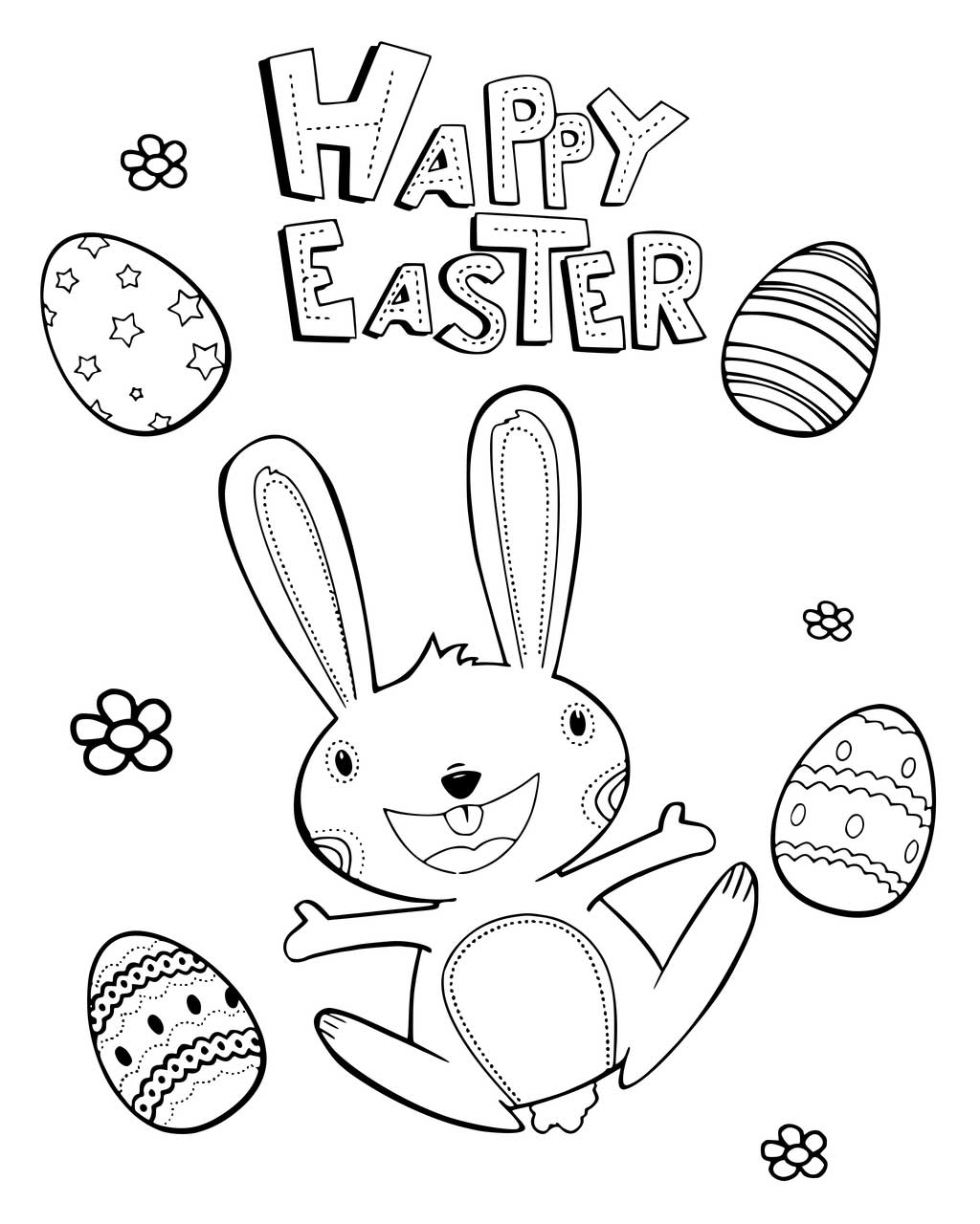 Happy Easter Coloring Pages Free Printable