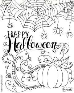 FREE Halloween Coloring Pages for Adults & Kids Happiness is Homemade
