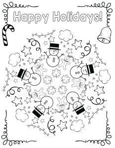 Free Holiday Coloring Mandala Art is Basic An Elementary Art Blog