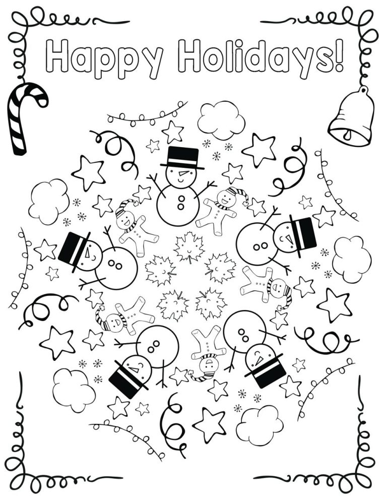 Holiday Coloring Pages For Elementary Students