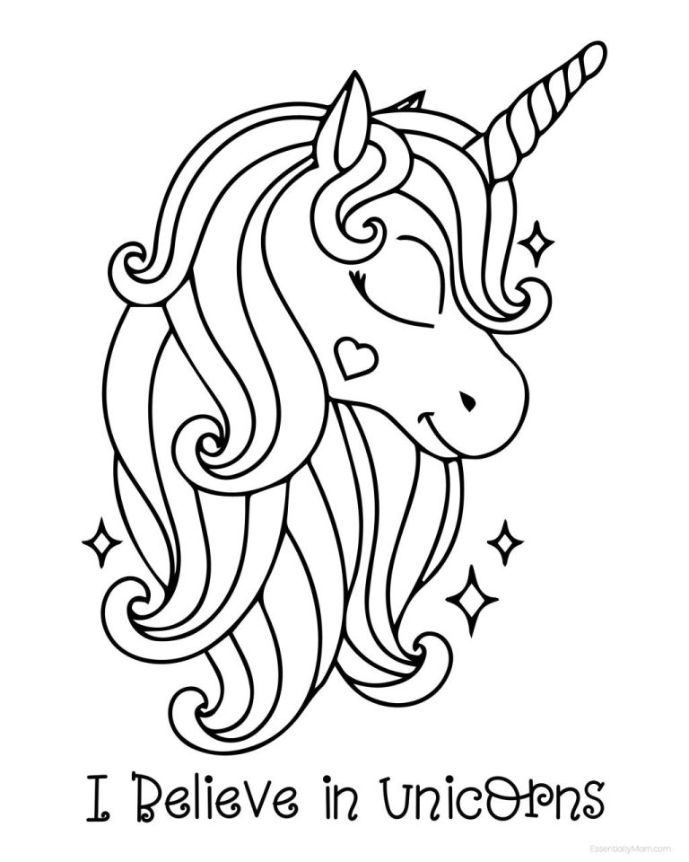 Coloring Pages To Print Unicorn
