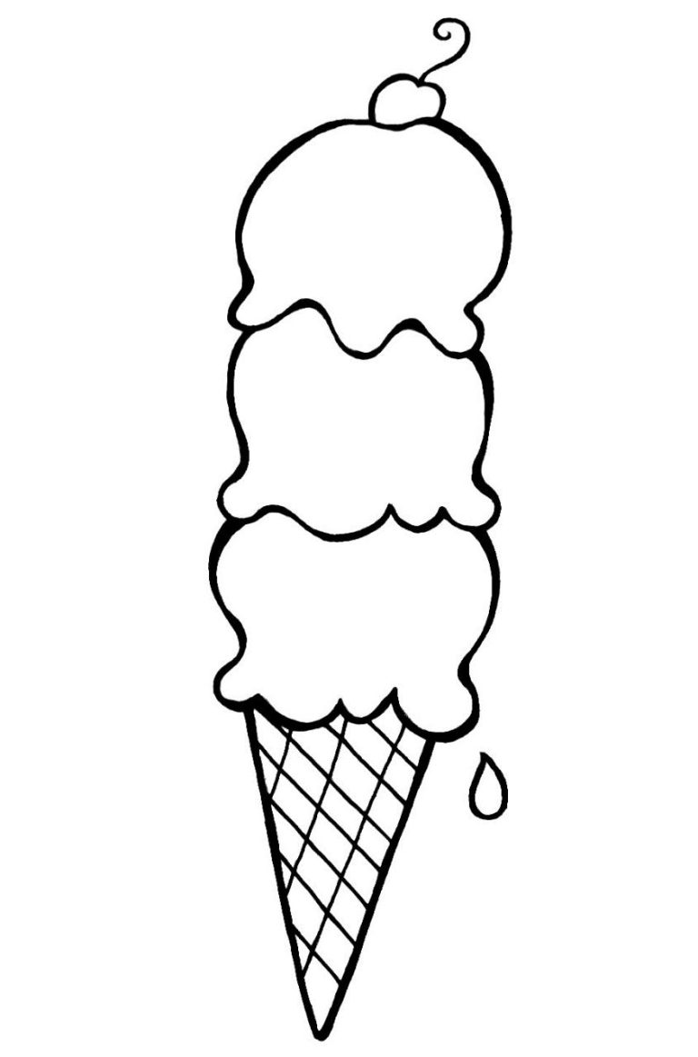 Ice Cream Coloring Pages Pdf