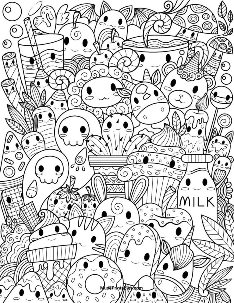Kawaii Cute Colouring Pages