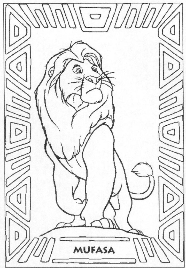 Lion King Coloring Pages Free Printable