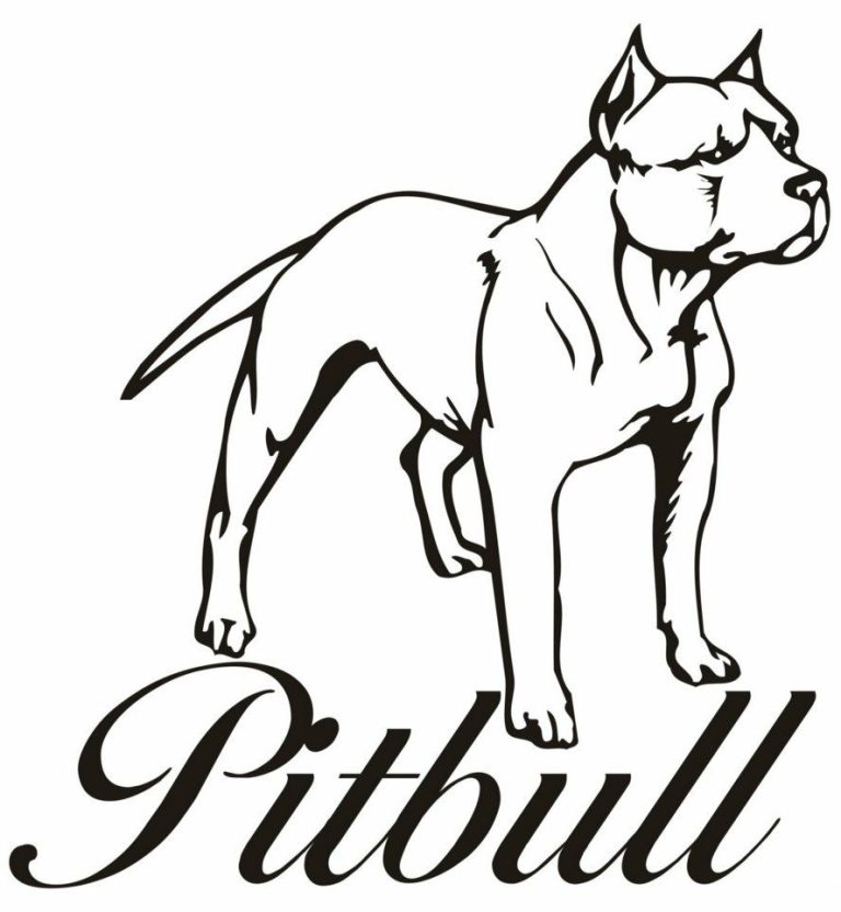 Printable Pitbull Dog Coloring Pages