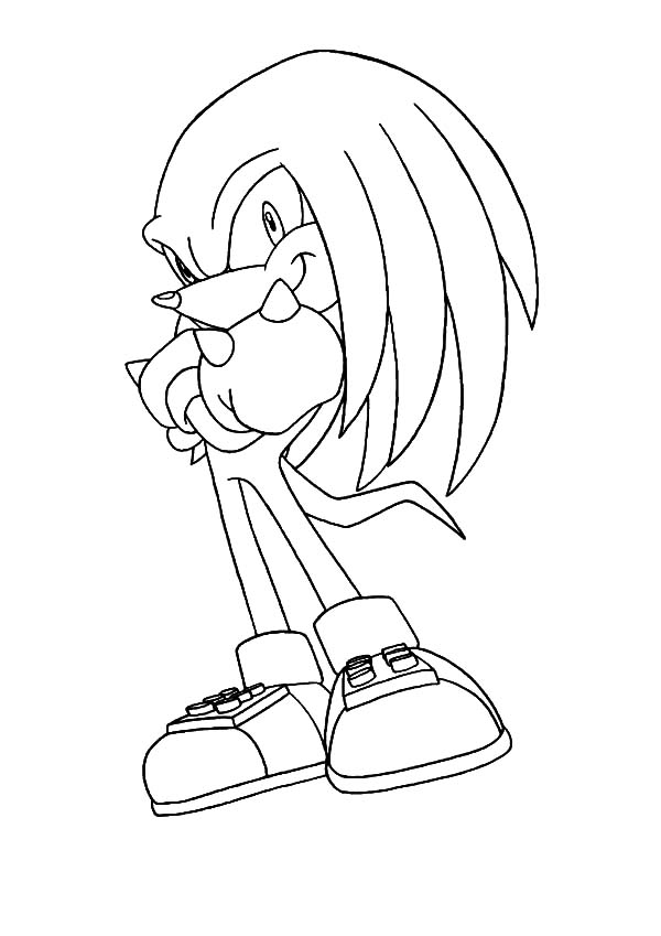 Coloring Pages Sonic Knuckles
