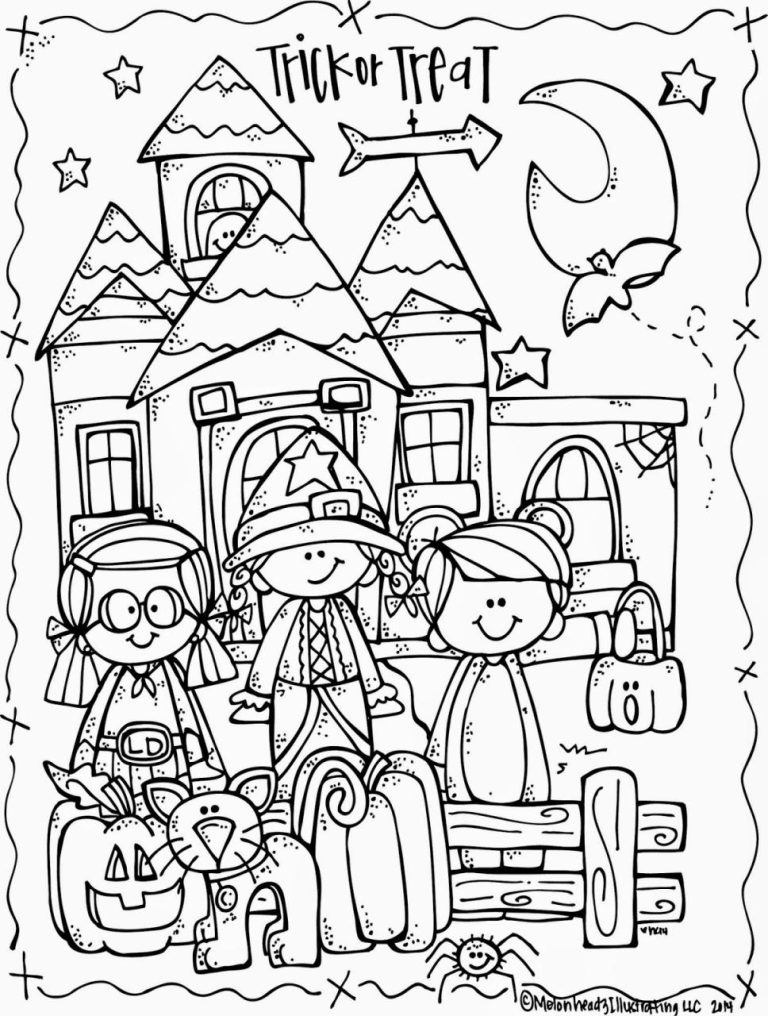 Cute Halloween Coloring Pictures