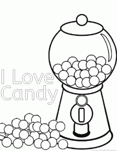 Candies Coloring Page Coloring Home