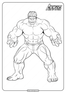 Marvel The Avengers Hulk Pdf Coloring Pages