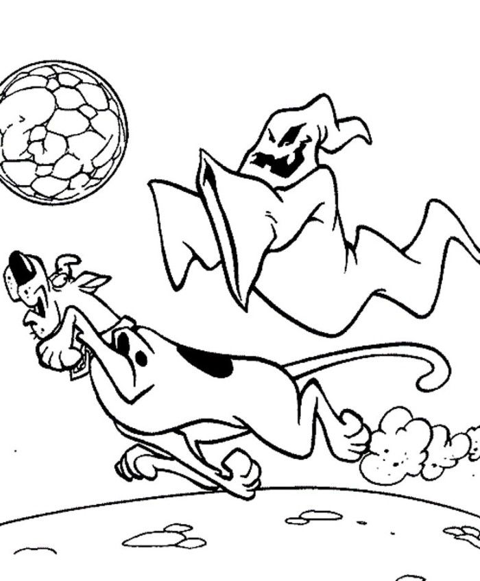 Scooby Doo Coloring Pages Ghost