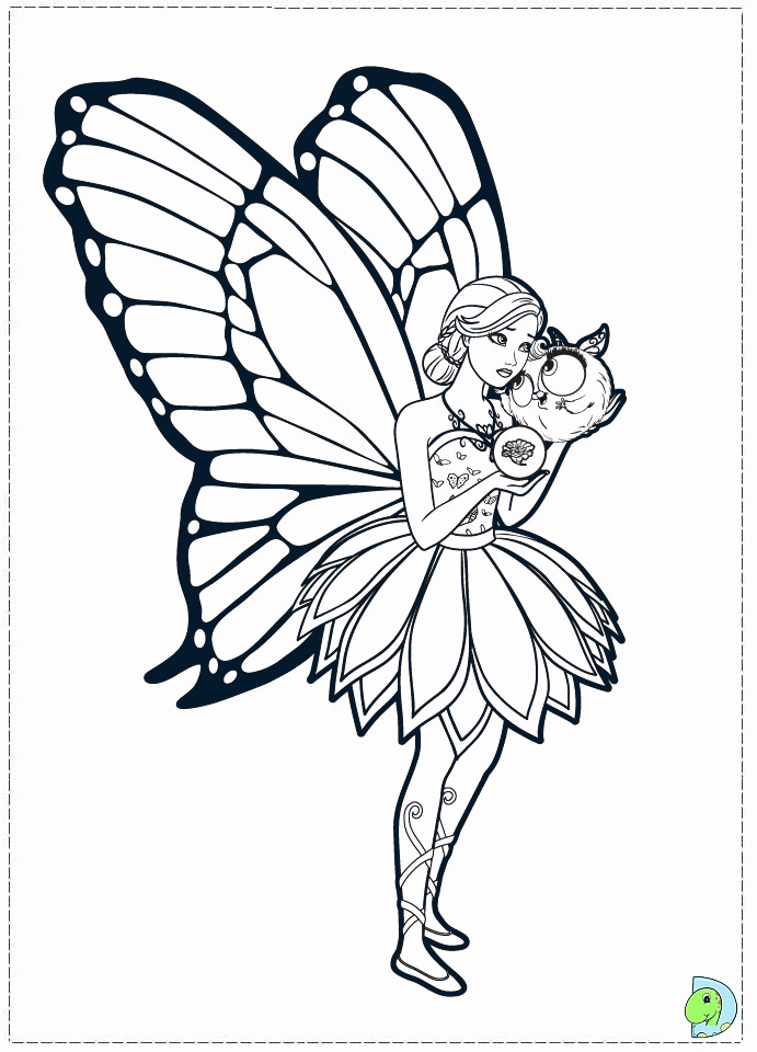 Coloring Pages Barbie Fairy