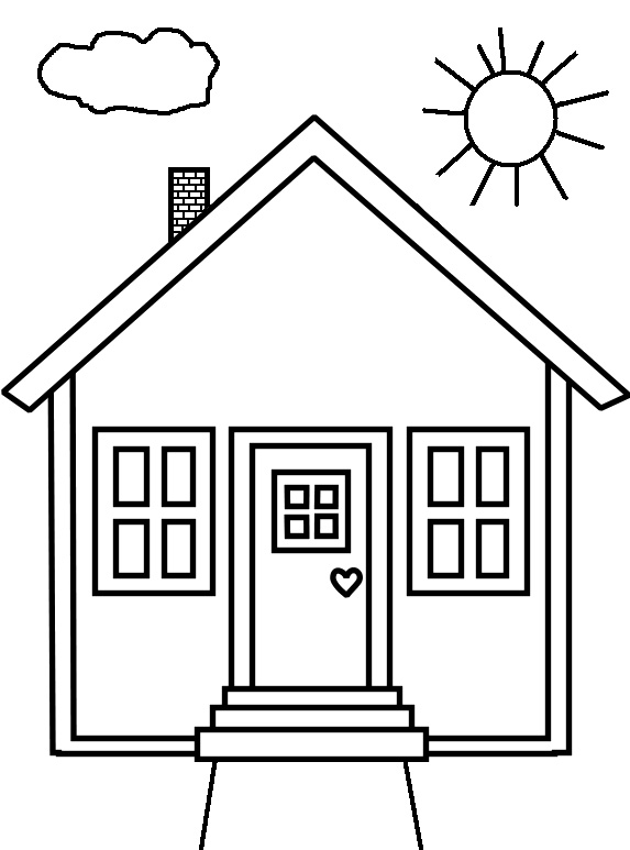 House Coloring Pages For Toddlers