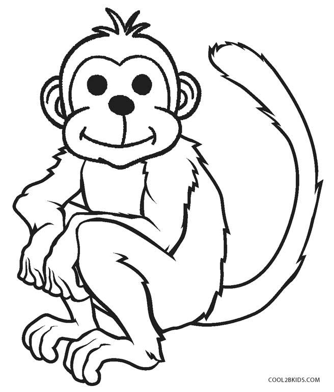 Free Printable Monkey Coloring Pages for Kids Cool2bKids