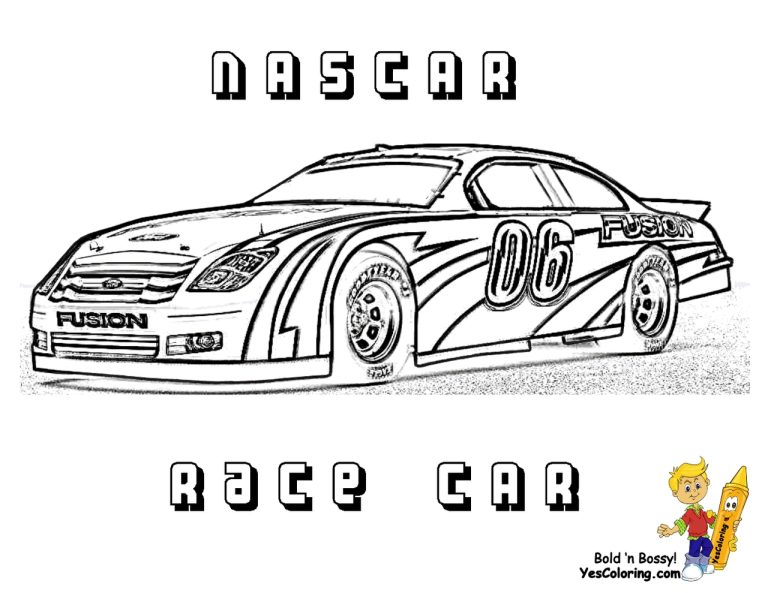 Coloring Pages Race Cars Nascar