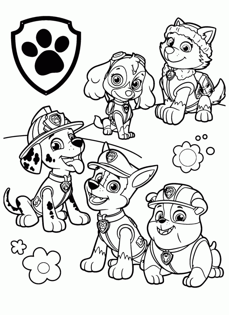 Paw Patrol Colouring Pages Pdf