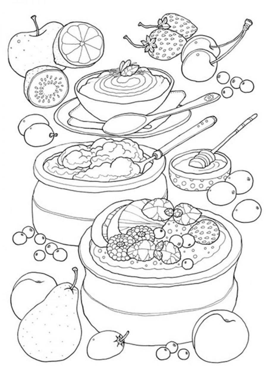 Free & Easy To Print Food Coloring Pages Tulamama