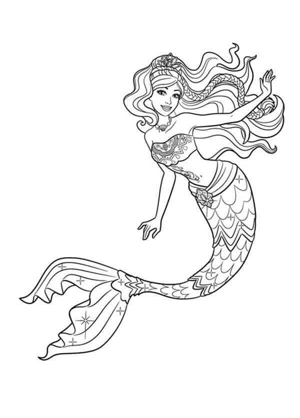 Colouring Pages Of Mermaids To Print