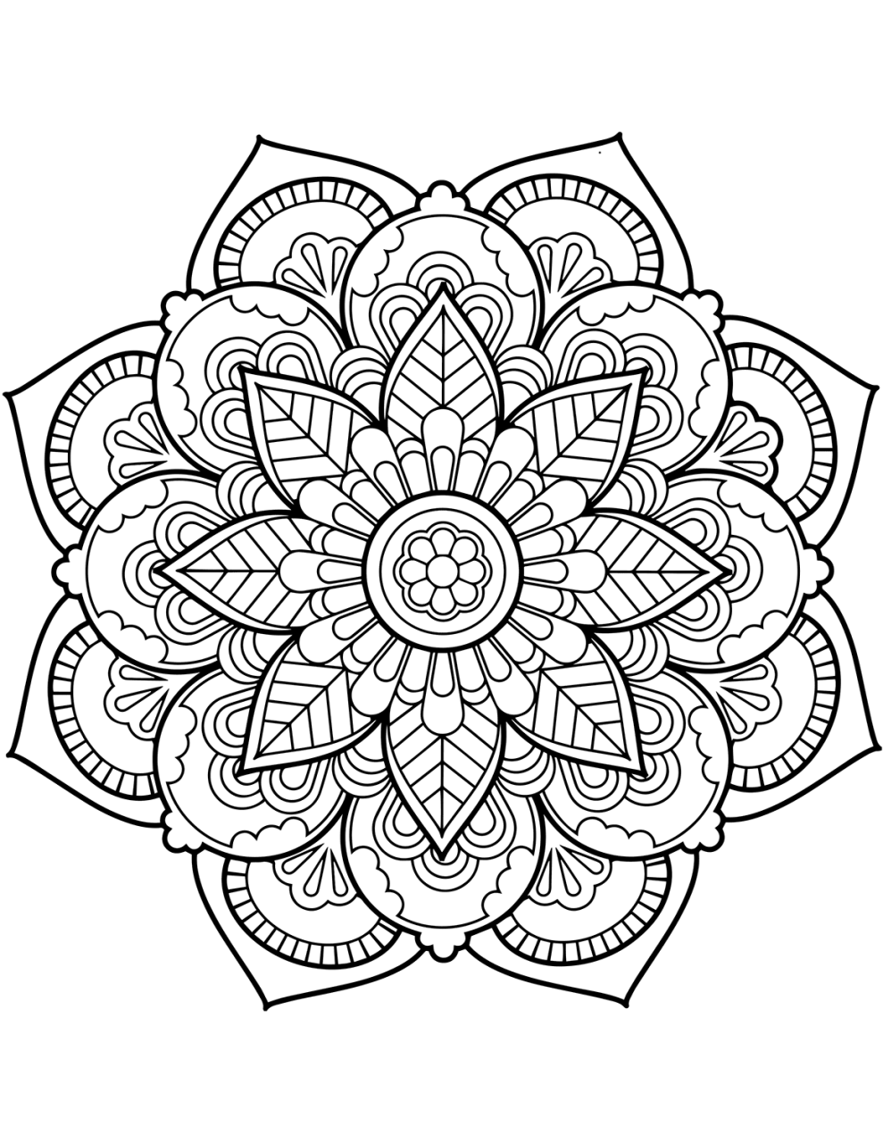 Coloring Pages Flower Mandala