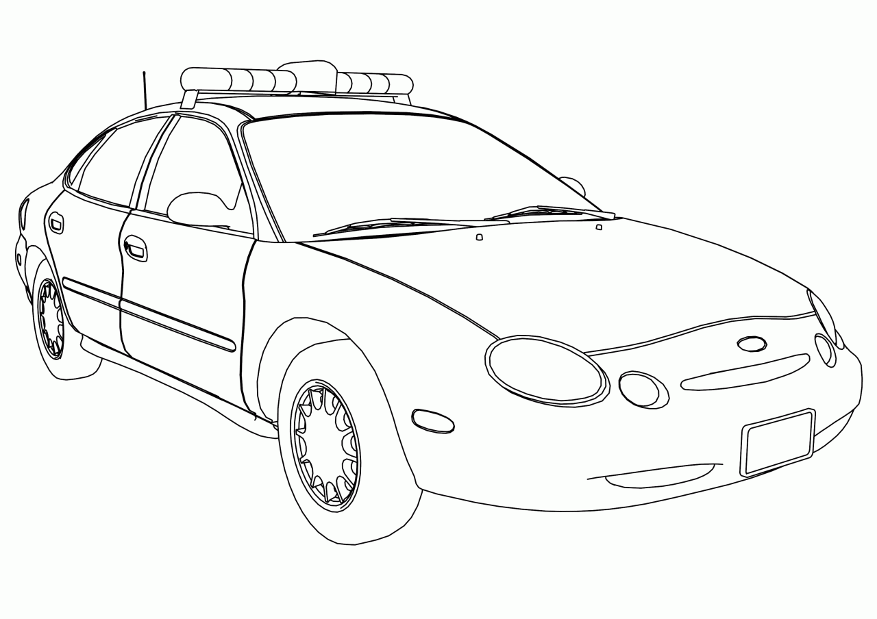 Police Car Colouring Pages Uk