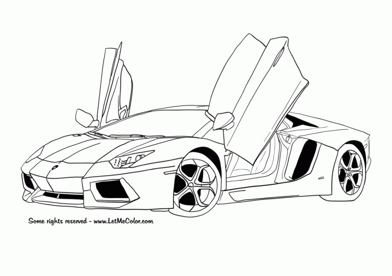Lamborghini Coloring Pages Free Pdf