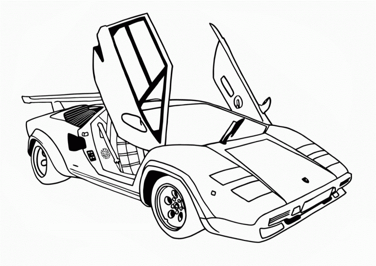Race Car Coloring Page Free Printable