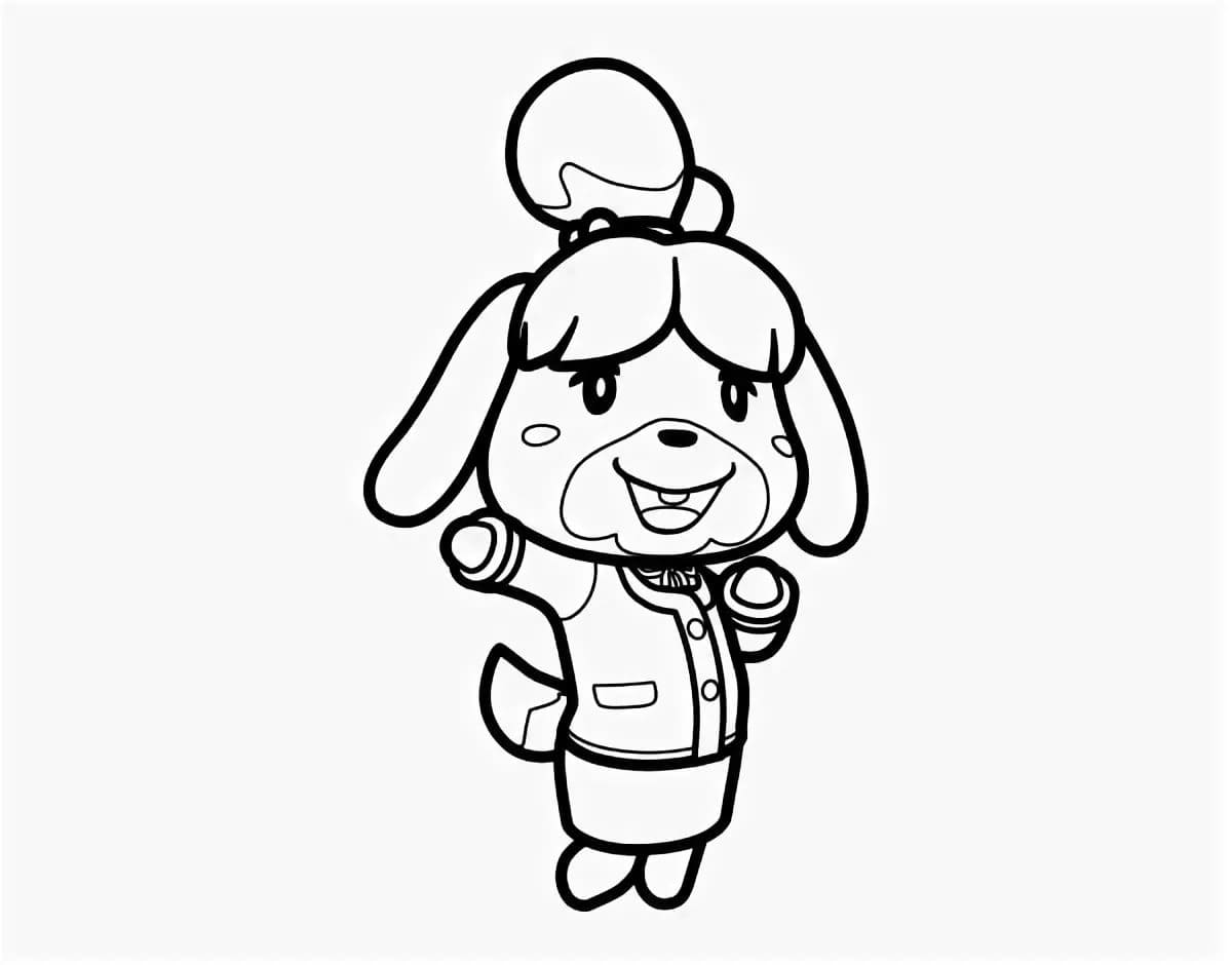 Animal Crossing Coloring Pages Isabelle