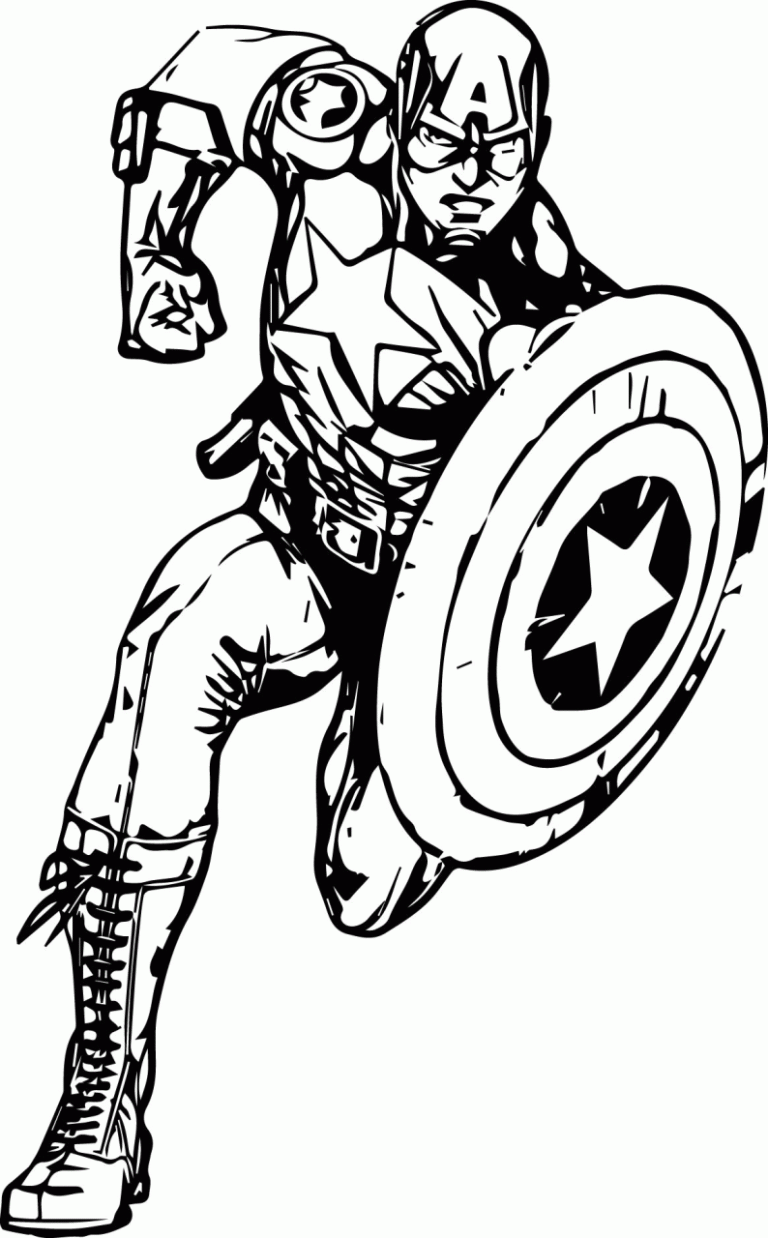 Captain America Coloring Pages Pdf