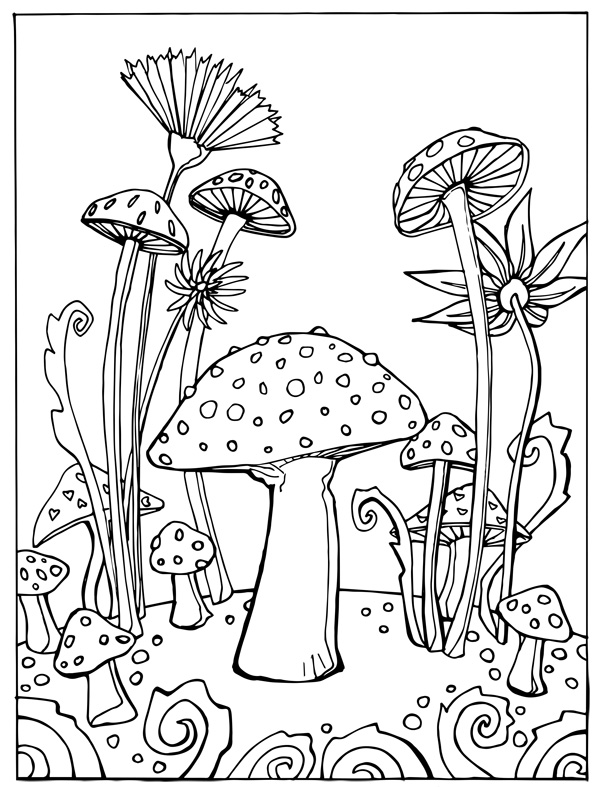 Mushroom Coloring Pages To Print