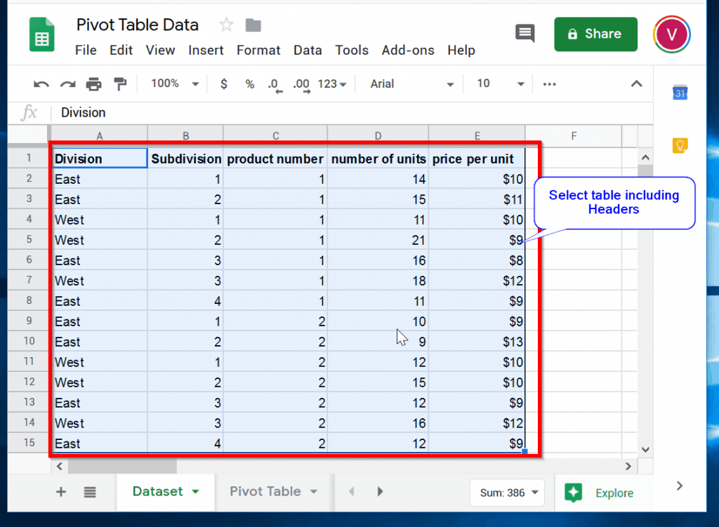 How to Make a Pivot Table in Google Sheets﻿
