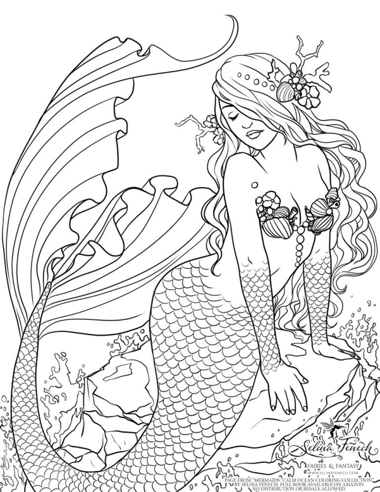 Mermaid Color Pages Printable
