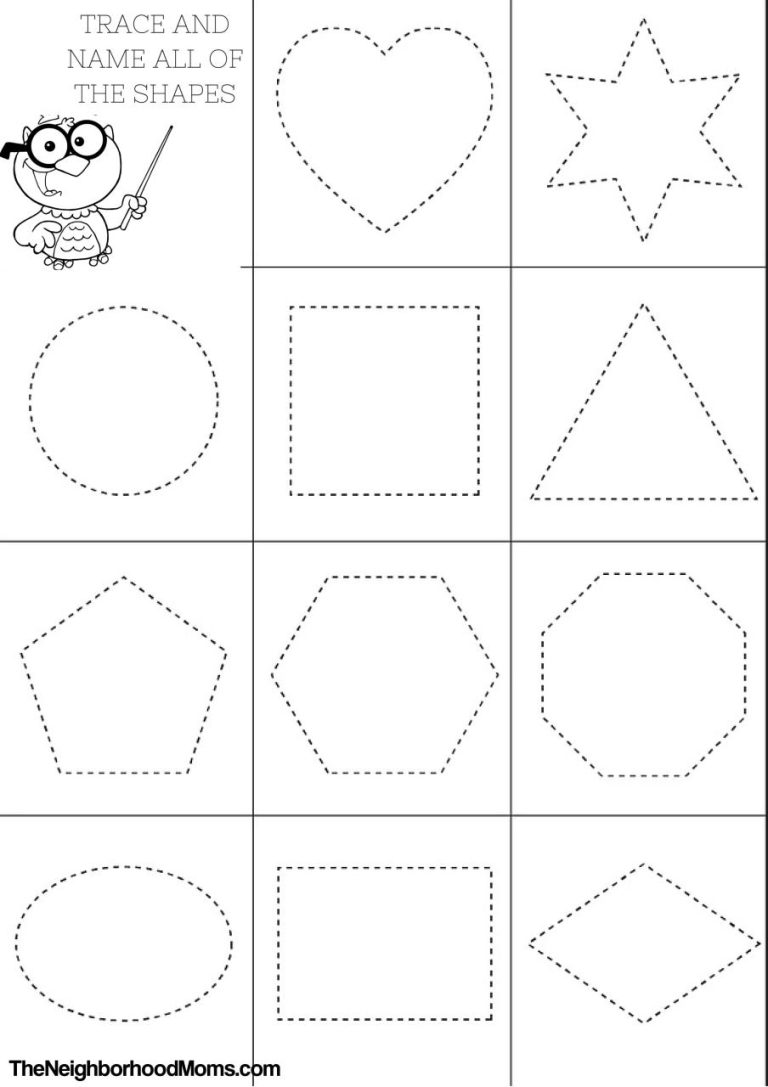 Shapes Tracing Pages