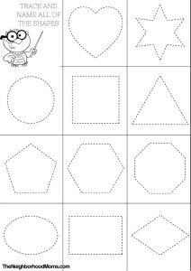 Shapes Coloring Pages Printable The Neighborhood Moms