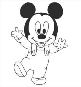 Mickey Mouse Coloring Page 20+ Free PSD, AI, Vector EPS Format