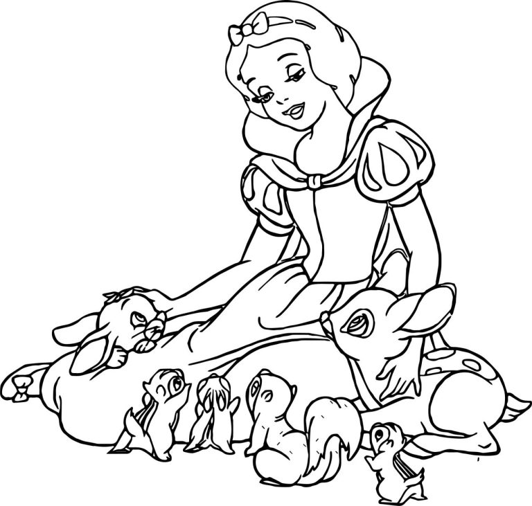 Snow White Colouring Pages Printable