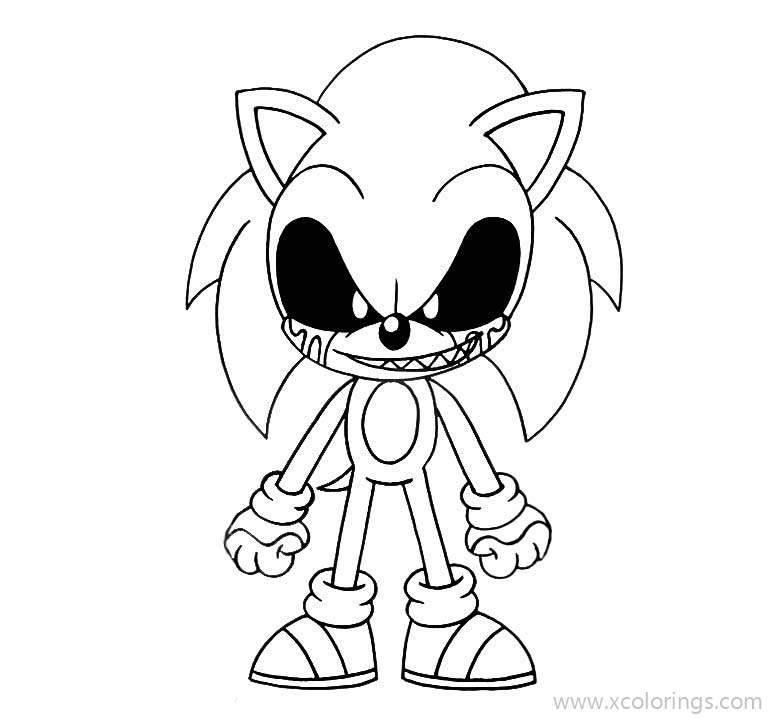 Sonic Exe Nightmare Coloring Pages