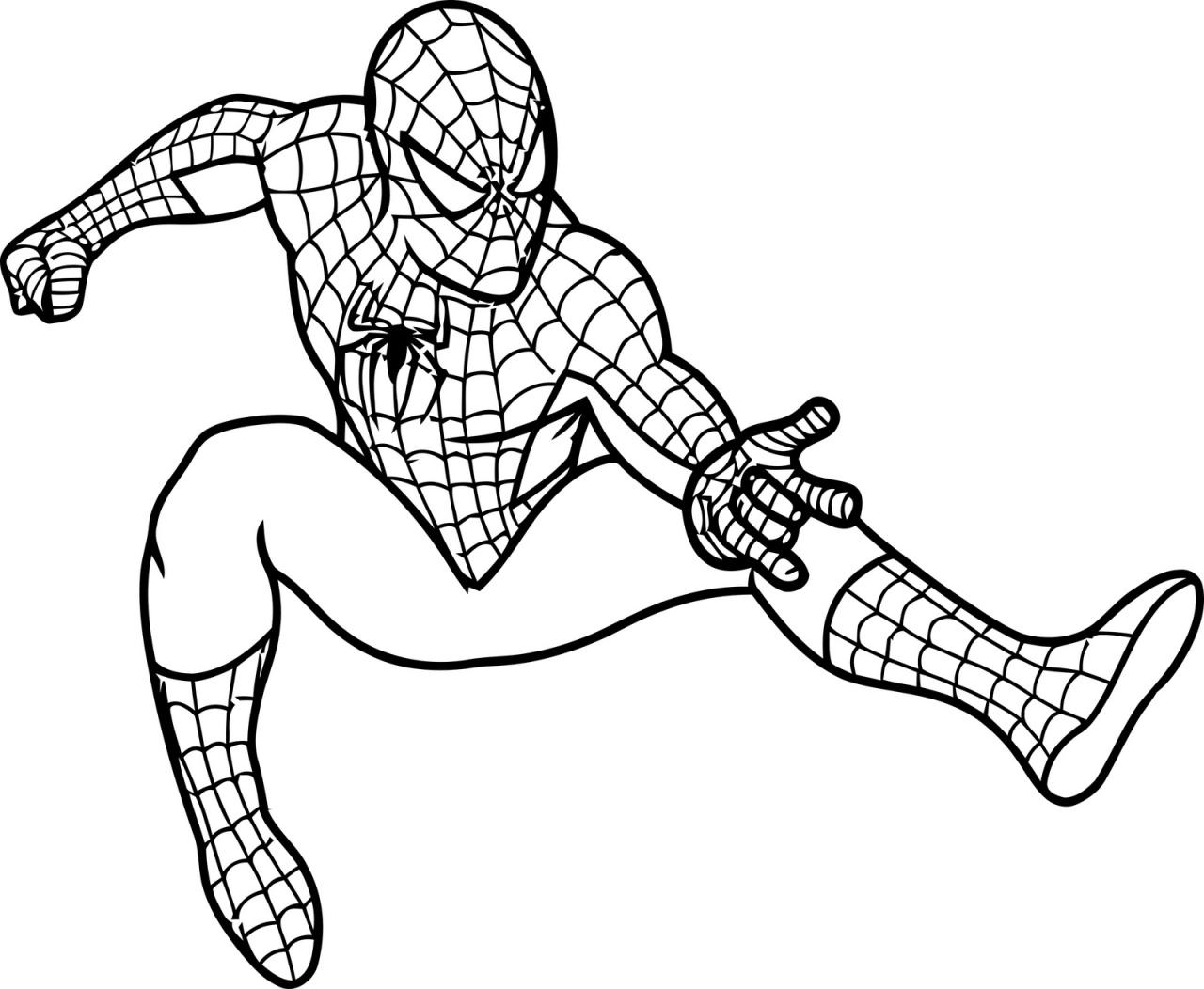 Print Coloring Pages Spiderman