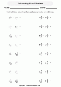 Grade 6 Fractions Worksheet multiplying fractions math riddle