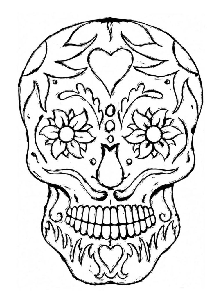 Skull Coloring Pages Free