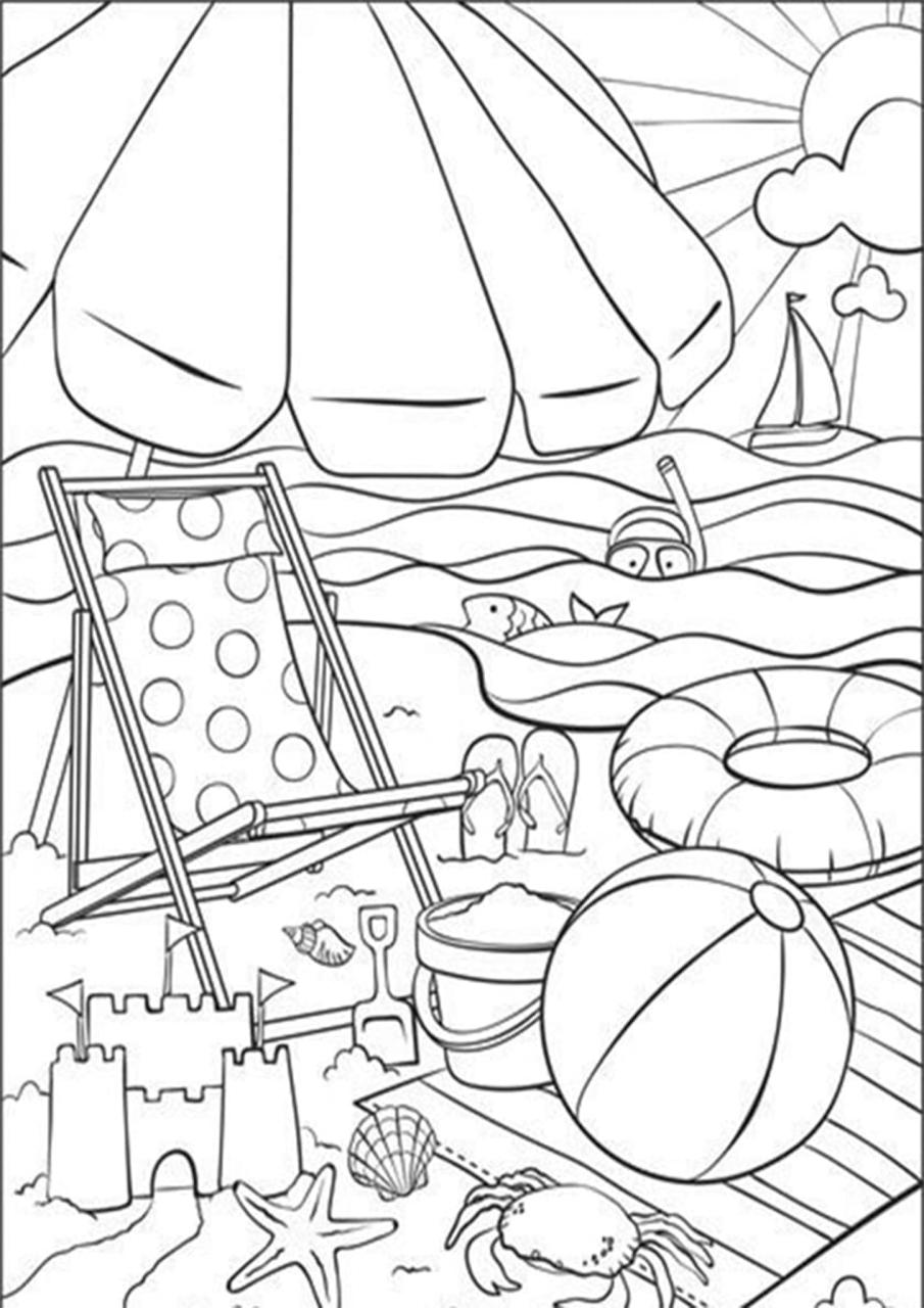 Coloring Pages Easy Summer
