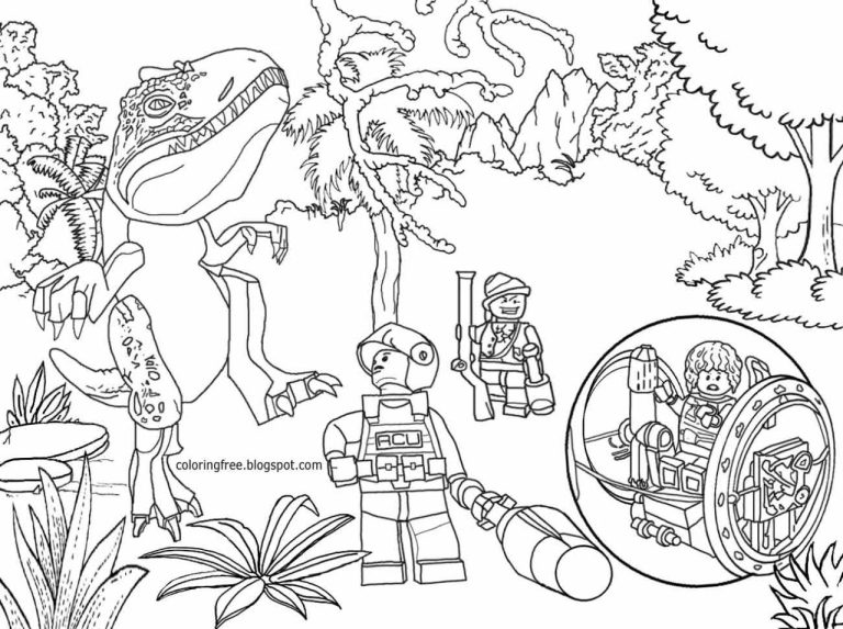 Printable Lego Dinosaur Coloring Pages