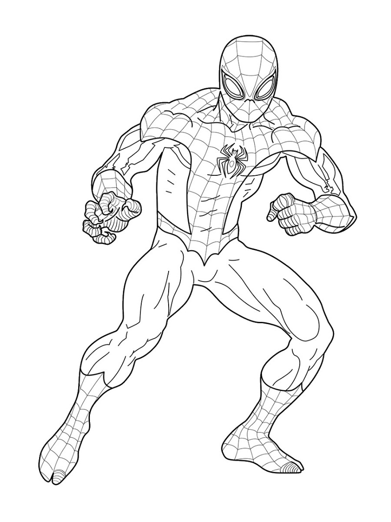 Spider Man Colouring Pages No Way Home