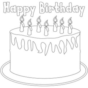 Download 33+ Cake Birthday Coloring Pages PNG PDF File Psd mockup